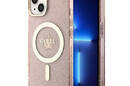 Guess Glitter Gold MagSafe - Etui iPhone 14 Plus (R - zdjęcie 1