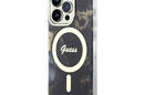 Guess Golden Marble MagSafe - Etui iPhone 14 Pro (Czarny) - zdjęcie 2