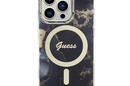 Guess Golden Marble MagSafe - Etui iPhone 14 Pro (Czarny) - zdjęcie 3