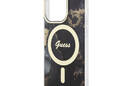 Guess Golden Marble MagSafe - Etui iPhone 14 Pro (Czarny) - zdjęcie 6