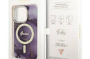 Guess Golden Marble MagSafe - Etui iPhone 14 Pro (Purpurowy) - zdjęcie 8