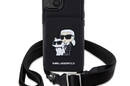 Karl Lagerfeld Crosssbody NFT Saffiano Karl & Choupette - Etui iPhone 14 Plus (Czarny) - zdjęcie 2