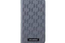 Karl Lagerfeld Booktype Saffiano Monogram - Etui iPhone 14 (Srebrny) - zdjęcie 3