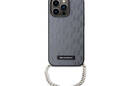 Karl Lagerfeld Saffiano Monogram Chain - Etui iPhone 14 Pro (Srebrny) - zdjęcie 2