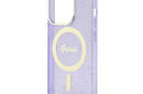Guess Glitter Gold MagSafe - Etui iPhone 14 Pro Max (Purpurowy) - zdjęcie 6