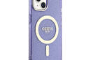 Guess Glitter Gold MagSafe - Etui iPhone 14 Plus (Purpurowy) - zdjęcie 4