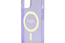Guess Glitter Gold MagSafe - Etui iPhone 14 Plus (Purpurowy) - zdjęcie 6
