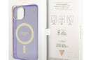 Guess Glitter Gold MagSafe - Etui iPhone 14 Plus (Purpurowy) - zdjęcie 8