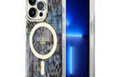Guess Leopard MagSafe - Etui iPhone 14 Pro Max (Niebieski) - zdjęcie 1