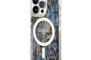 Guess Leopard MagSafe - Etui iPhone 14 Pro Max (Niebieski) - zdjęcie 2
