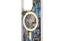Guess Leopard MagSafe - Etui iPhone 14 Pro Max (Niebieski) - zdjęcie 6