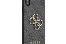 Guess 4G Big Metal Logo - Etui iPhone X (szary) - zdjęcie 4