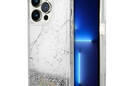 Guess Liquid Glitter Marble - Etui iPhone 14 Pro (Bia - zdjęcie 1