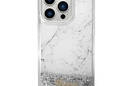 Guess Liquid Glitter Marble - Etui iPhone 14 Pro (Bia - zdjęcie 3