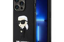 Karl Lagerfeld 3D Rubber NFT Ikonik - Etui iPhone 14 Pro (Czarny) - zdjęcie 1