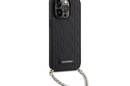 Karl Lagerfeld Saffiano Monogram Chain - Etui iPhone 14 Pro (Czarny) - zdjęcie 3