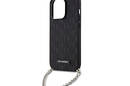 Karl Lagerfeld Saffiano Monogram Chain - Etui iPhone 14 Pro (Czarny) - zdjęcie 5