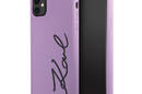 Karl Lagerfeld Silicone Signature - Etui iPhone 11 (Fioletowy) - zdjęcie 1