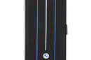 BMW Booktype Leather Stamp Blue Lines - Etui iPhone 14 Pro (czarny) - zdjęcie 2