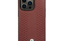 BMW Leather Diamond Pattern MagSafe - Etui iPhone 14 Pro (burgundowy) - zdjęcie 3