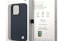 BMW Liquid Silicone Case Metal Logo MagSafe - Etui iPhone 14 Pro Max (granatowy) - zdjęcie 8