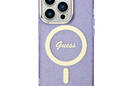 Guess Glitter Gold MagSafe - Etui iPhone 11 (Purpurowy) - zdjęcie 1