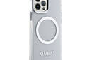Guess Metal Outline MagSafe - Etui iPhone 12 / iPhone 12 Pro (przezroczysty / srebrny) - zdjęcie 4