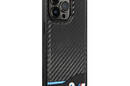 BMW Leather Carbon Blue Line - Etui iPhone 13 Pro Max (Czarny) - zdjęcie 4