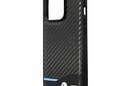 BMW Leather Carbon Blue Line - Etui iPhone 13 Pro Max (Czarny) - zdjęcie 6