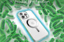 Speck Presidio Perfect-Clear MagSafe - Etui iPhone 15 Pro Max (Clear / Chrome Finish / Serene Silver) - zdjęcie 9