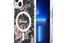 Guess Flower MagSafe - Etui iPhone 14 Plus (Czarny) - zdjęcie 1