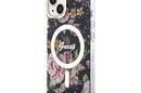Guess Flower MagSafe - Etui iPhone 14 Plus (Czarny) - zdjęcie 2