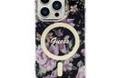 Guess Flower MagSafe - Etui iPhone 14 Pro (Czarny) - zdjęcie 3