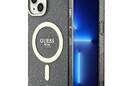 Guess Glitter Gold MagSafe - Etui iPhone 14 (Czarny) - zdjęcie 1