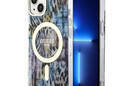 Guess Leopard MagSafe - Etui iPhone 14 (Niebieski) - zdjęcie 1