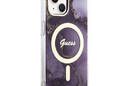 Guess Golden Marble MagSafe - Etui iPhone 14 (Purpurowy) - zdjęcie 4