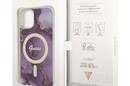 Guess Golden Marble MagSafe - Etui iPhone 14 (Purpurowy) - zdjęcie 8