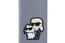 Karl Lagerfeld Booktype NFT Saffiano Karl & Choupette - Etui iPhone 14 Pro (Srebrny) - zdjęcie 3