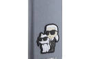 Karl Lagerfeld Booktype NFT Saffiano Karl & Choupette - Etui iPhone 14 Pro (Srebrny) - zdjęcie 5