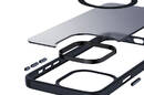 Crong Hybrid Frost MAG Cover - Etui iPhone 15 Pro Max MagSafe (granatowy) - zdjęcie 4