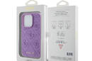 Guess Leather 4G Stamped - Etui iPhone 15 Pro (fioletowy) - zdjęcie 8