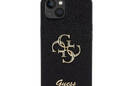 Guess Glitter Script Big 4G - Etui iPhone 15 (czarny) - zdjęcie 3