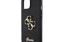 Guess Glitter Script Big 4G - Etui iPhone 15 (czarny) - zdjęcie 6