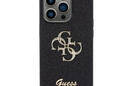 Guess Glitter Script Big 4G - Etui iPhone 15 Pro Max (czarny) - zdjęcie 3