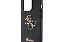 Guess Glitter Script Big 4G - Etui iPhone 15 Pro Max (czarny) - zdjęcie 6
