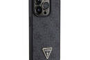 Guess Leather 4G Triangle Strass - Etui iPhone 15 Pro Max (czarny) - zdjęcie 4