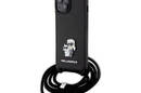 Karl Lagerfeld Crossbody Saffiano Metal Pin Karl & Choupette - Etui iPhone 15 Plus (czarny) - zdjęcie 1