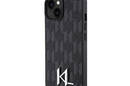 Karl Lagerfeld Leather Monogram Hot Stamp Metal Logo - Etui iPhone 15 (czarny) - zdjęcie 2