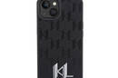 Karl Lagerfeld Leather Monogram Hot Stamp Metal Logo - Etui iPhone 15 (czarny) - zdjęcie 3