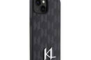 Karl Lagerfeld Leather Monogram Hot Stamp Metal Logo - Etui iPhone 15 (czarny) - zdjęcie 4